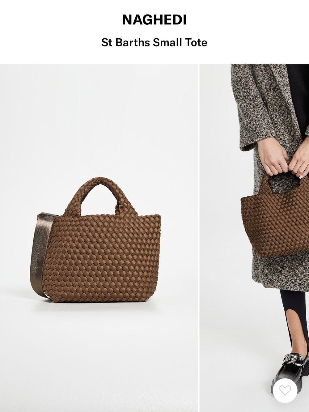 Naghedi Woven St Barths Small Tote in Brown